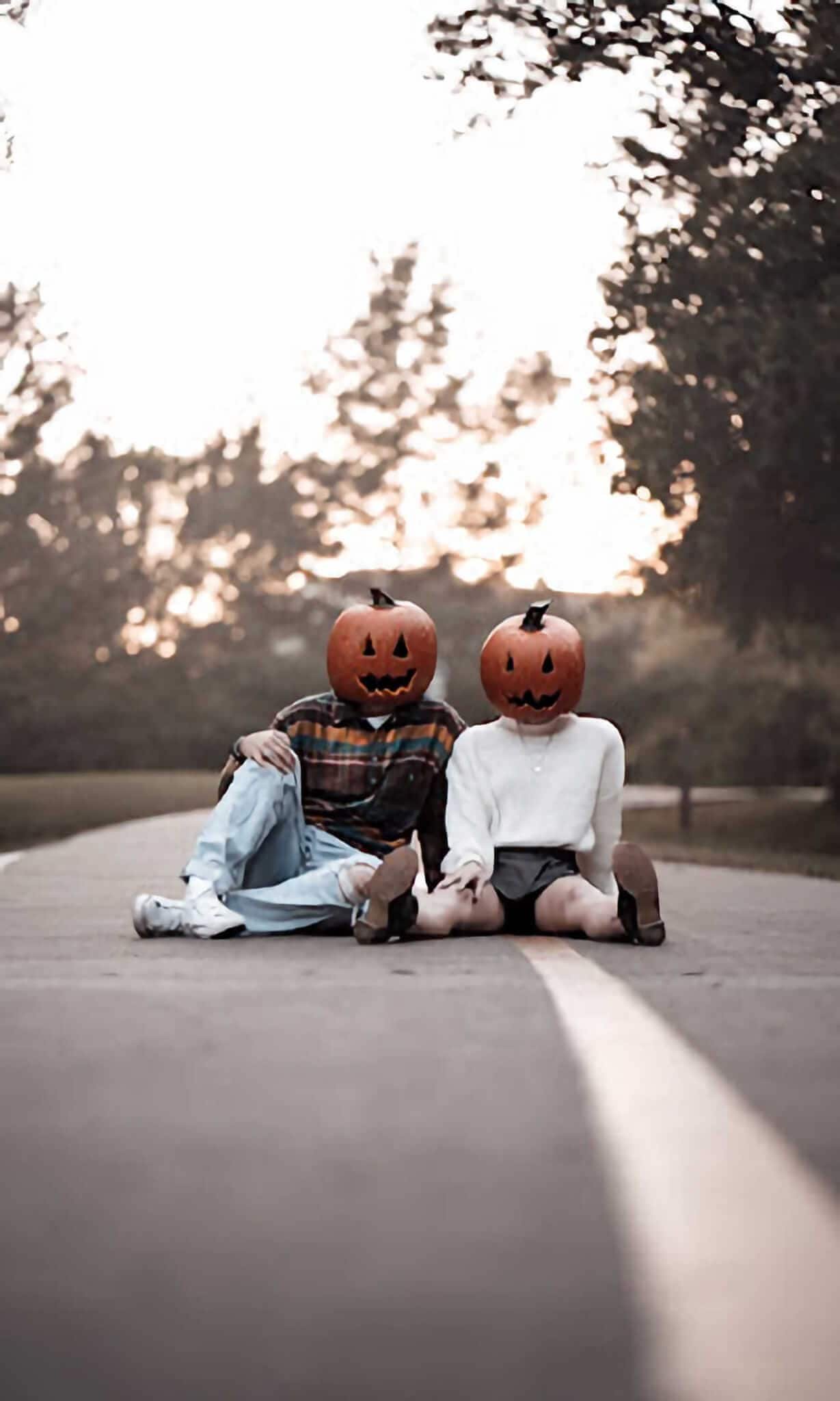 Portraits: Pumpkin Heads on Road