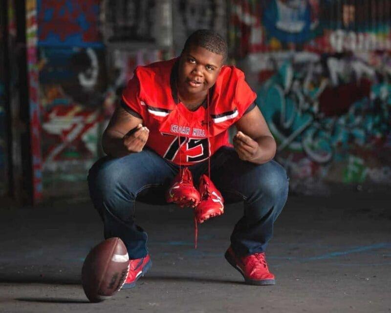 Idaho High School Senior in Football Jersey