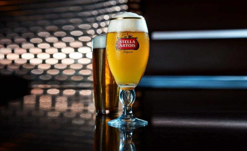 Beverage Photography: Beer with Modern Backdrop