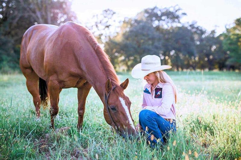 Individual Portraits: Girl with Horse in Field