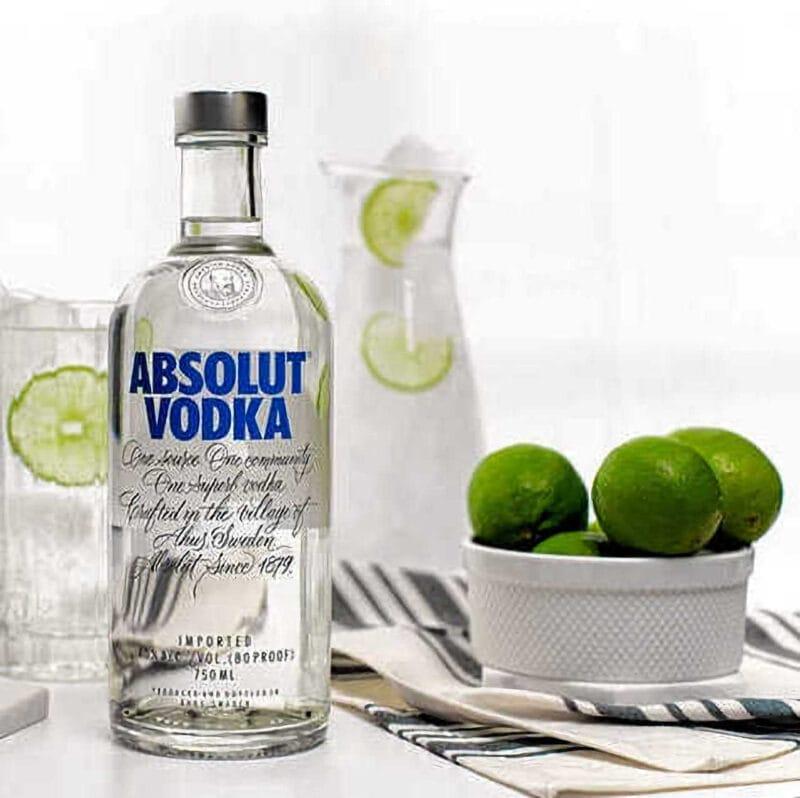 Beverage Photography: Vodka with Water and Fresh Limes
