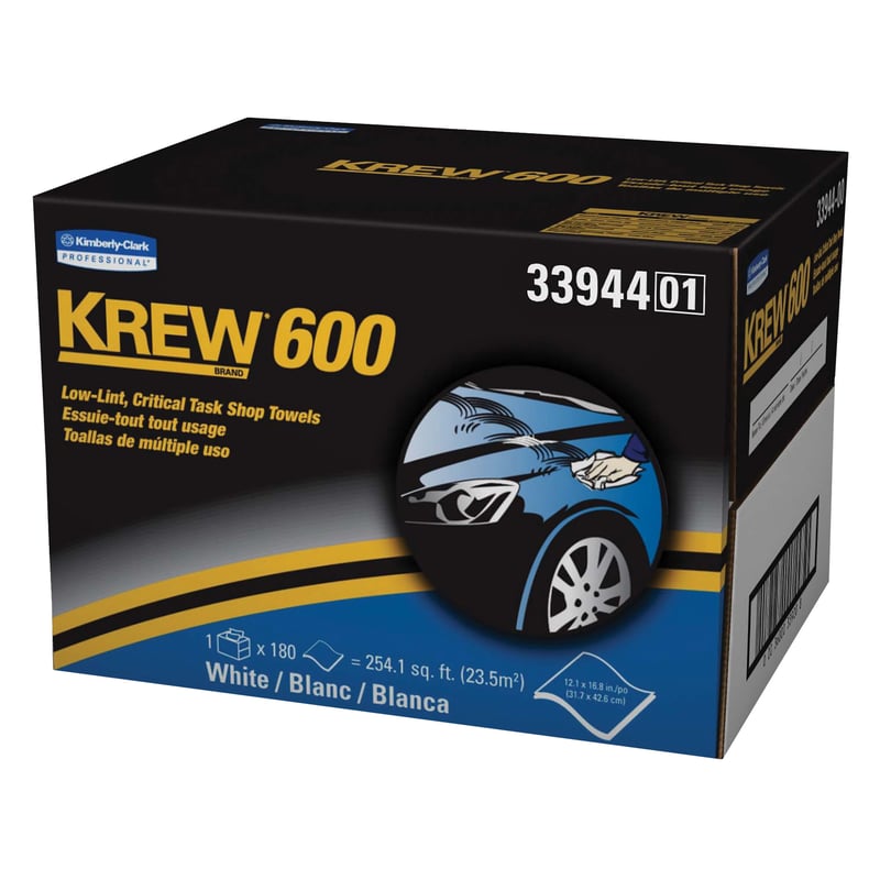 Kimberly-Clark Professional™ Krew* 33944 600 1-Ply Heavy Duty Low