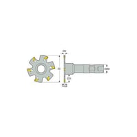 Seco 75034462 R335.10 Slotting Cutter, 150.10-2.. Insert, 2.48 in Dia ...