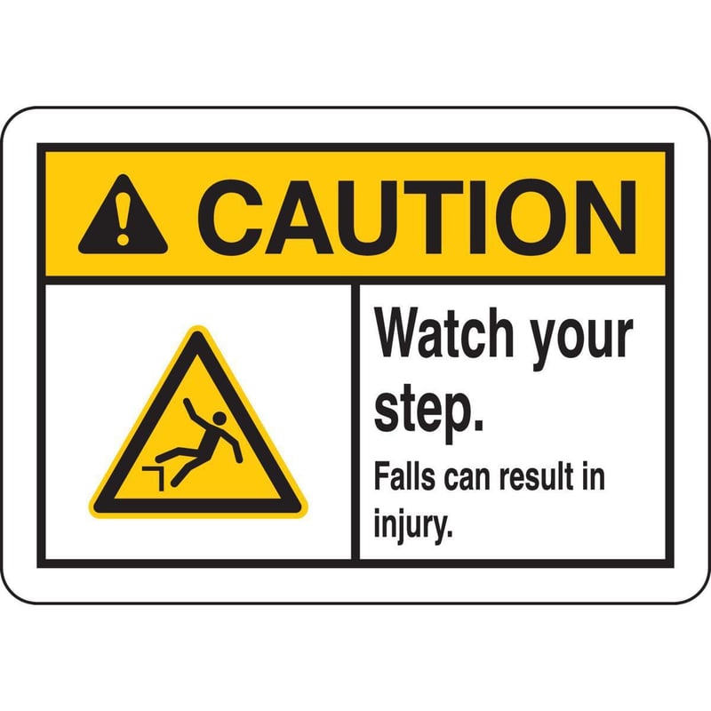 Brady® 144772 Rectangular Slip, Trip and Floor Obstacle Hazard Sign ...