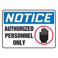 Accuform® MADM844VP Safety Sign, NOTICE, 10 in H x 14 in W, Plastic ...