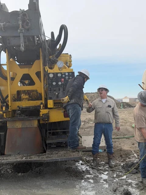 Desert Eagle Drilling co-owner David Maynor on a Denton County, Texas water well job