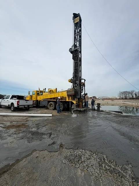 Desert Eagle Drilling rig drilling a new water well in Wise County, Texas