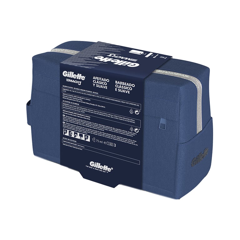 Mach 3 Neceser Maquinilla + 2 Recambios + Gel 75 ml de Gillette