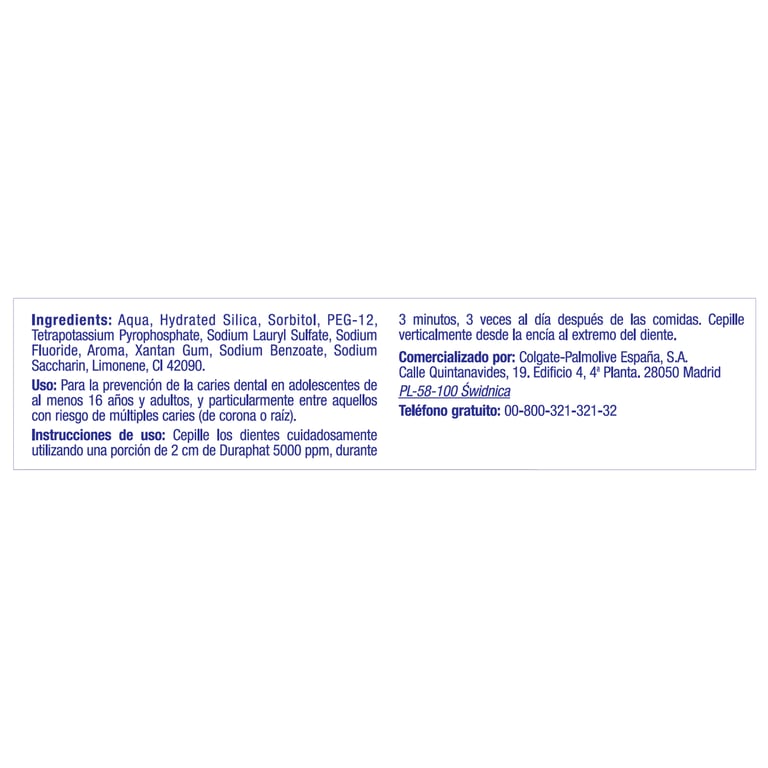Duraphat 5000 ppm Fluor Crème Dentaire 51g de Colgate