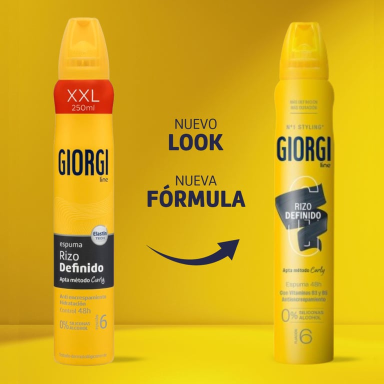 Boucle Définie Mousse Fixatrice Méthode Curly Nº6 250 ml de Giorgi
