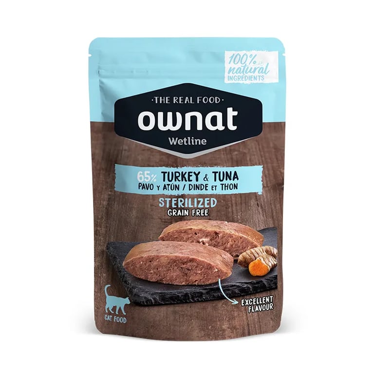Comida Húmeda para Gatos Esterilizados Pavo y Atún