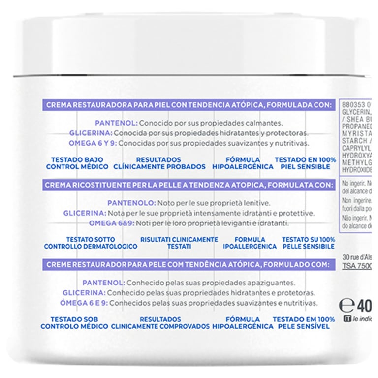 Panthenol Comfort Wiederherstellende Creme 400 ml von Mixa