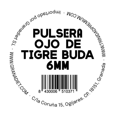 Pulsera Ojo Tigre Buda 6 mm - imagen 2 de 4