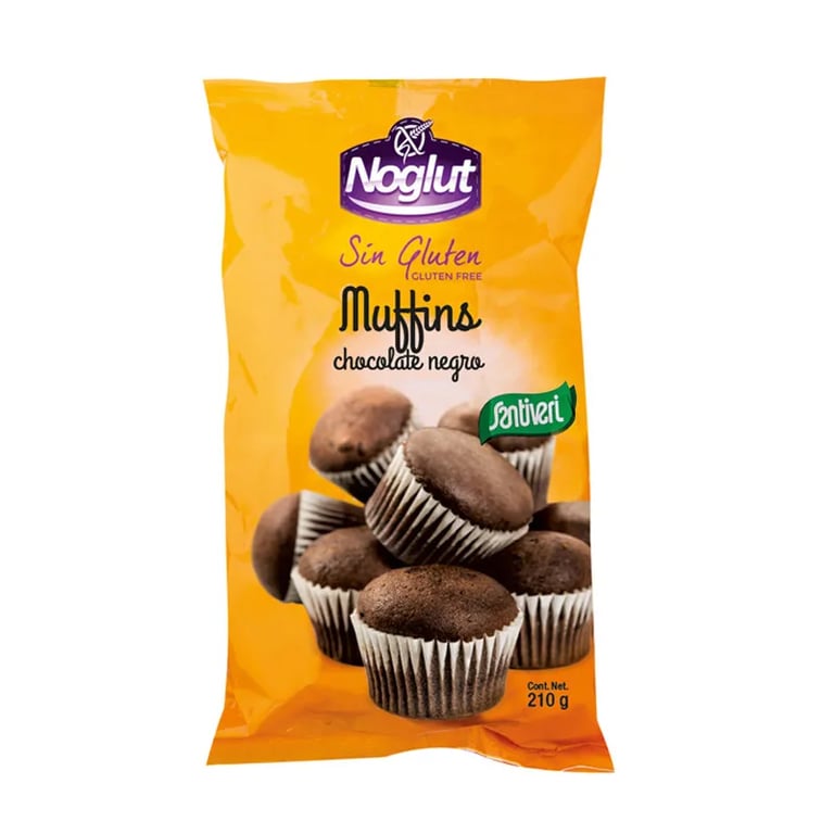 MUFFINS MET ZWARTE CHOCOLADE NOGLUT