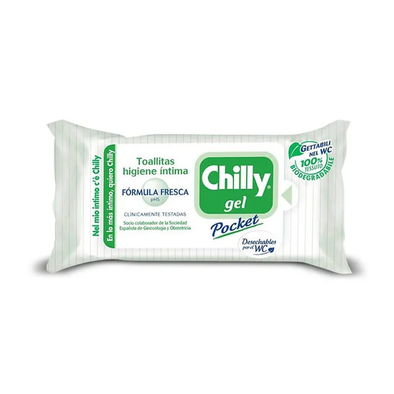 CHILLY GEL POCKET TOALLITAS INTIMAS FÓRMULA FRESCA