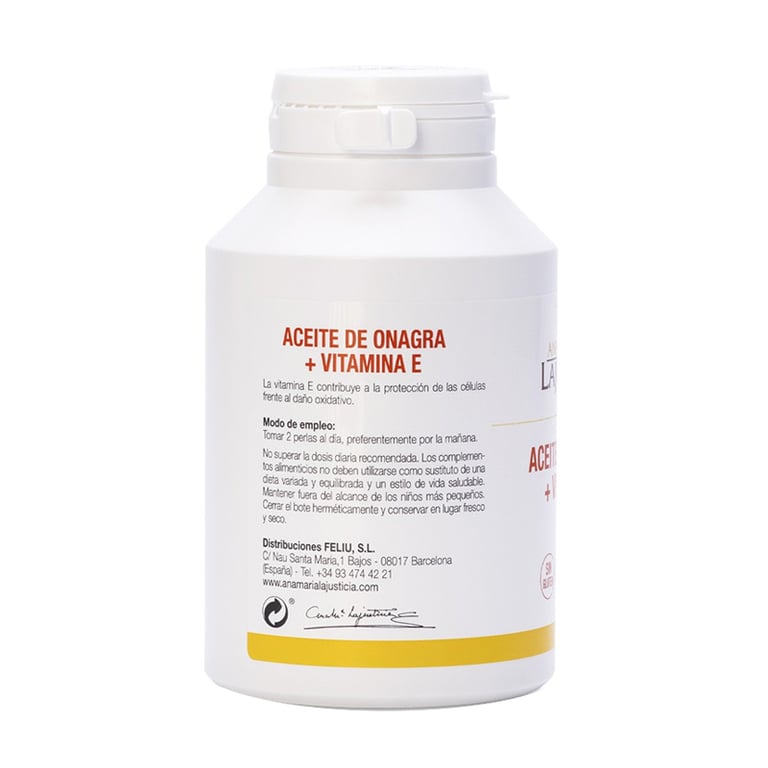 Aceite de Onagra + Vitamina E alivia síntomas premenstruales.