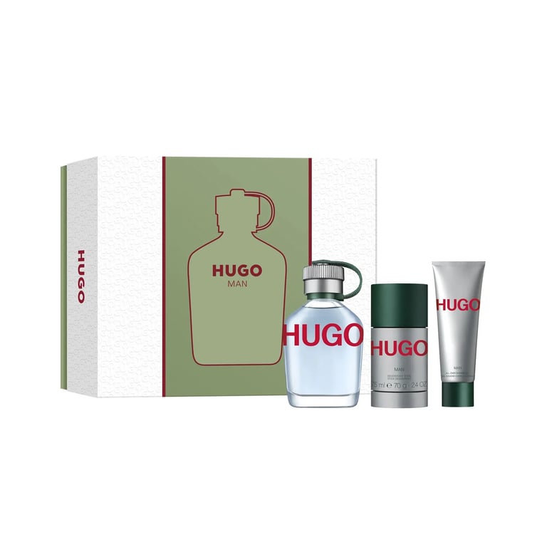 Hugo Man EDT 125 ml + Gel Douche 50 ml + Deo 75 ml