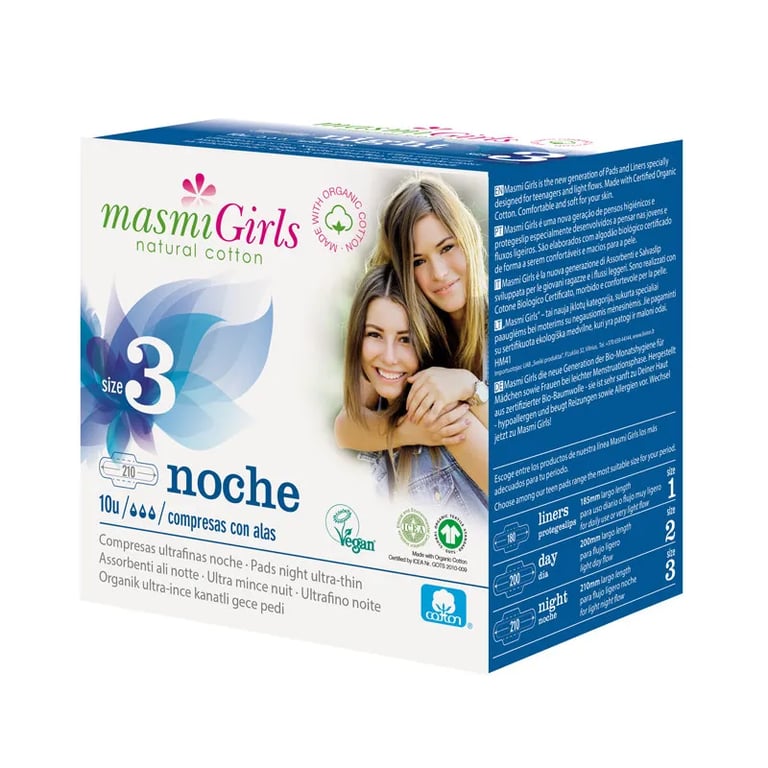Girls Serviettes Hygiéniques Nuit avec Ailettes