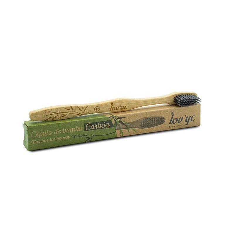 Lovyc Cepillo Dientes Bambú Con Carbón Infundido #Medio