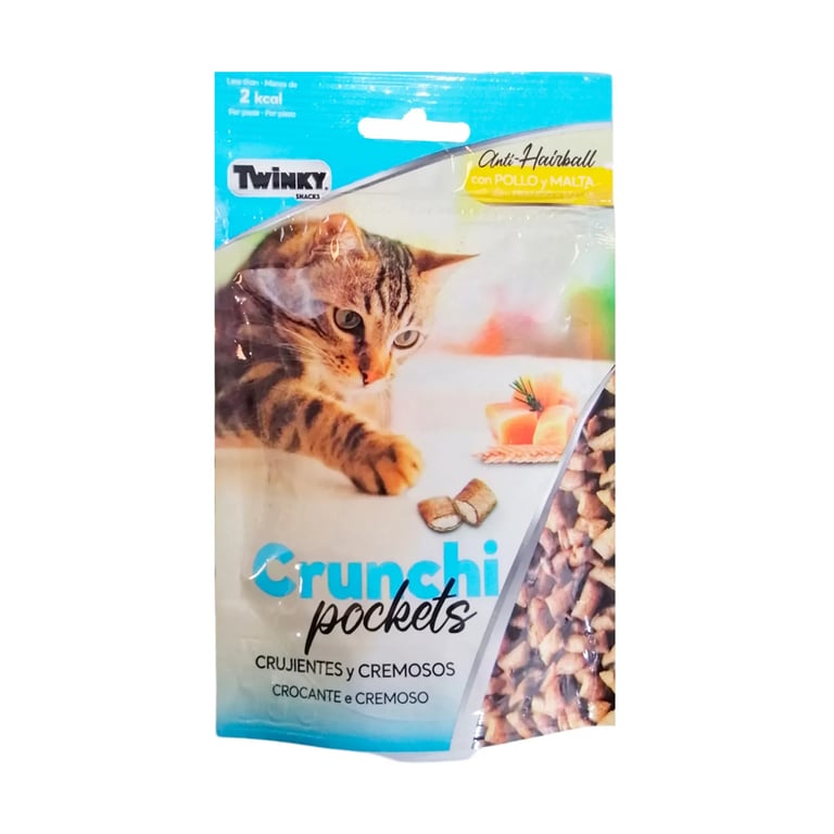 Snack Gatto Adulto Crunchy Pockets Pollo e Malto