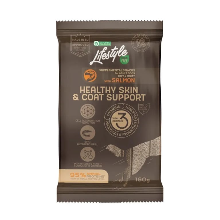 Snack Lifestyle Healthy Skin Coat Support Dog Adult Saumon