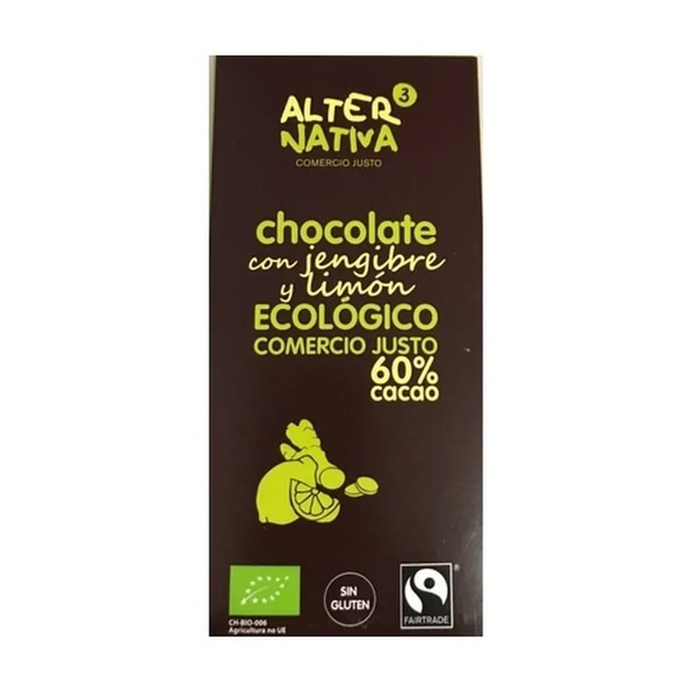 Schokolade Mit Ingwer Und Zitrone 60% Kakao Eco