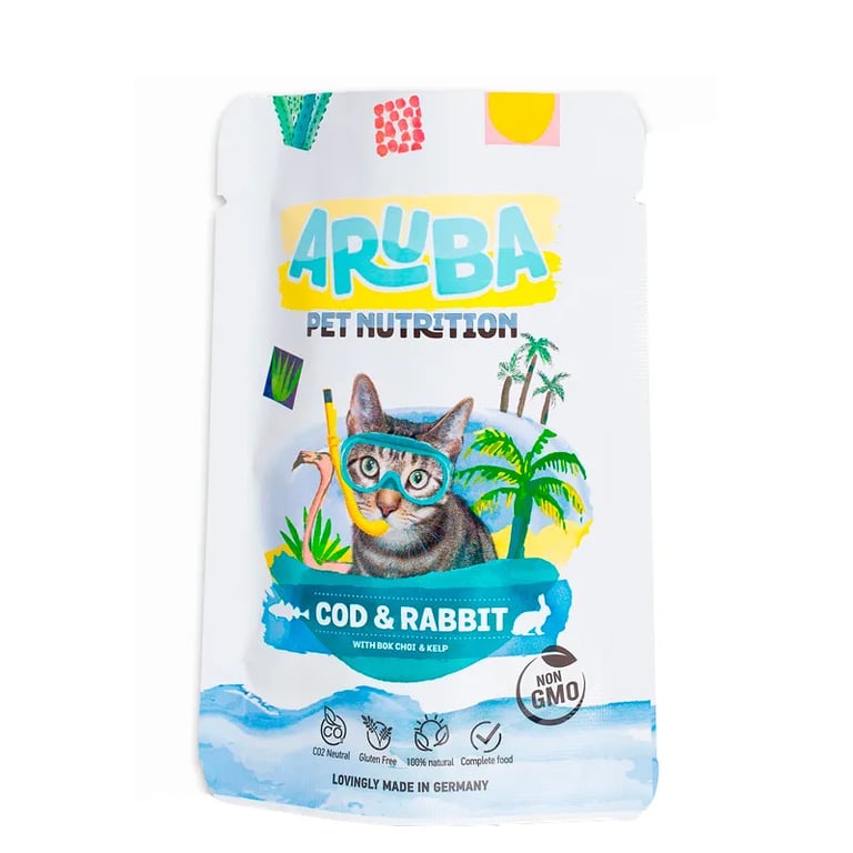 Aruba Cat Bacalao Y Conejo Con Bok Choy Y Algas