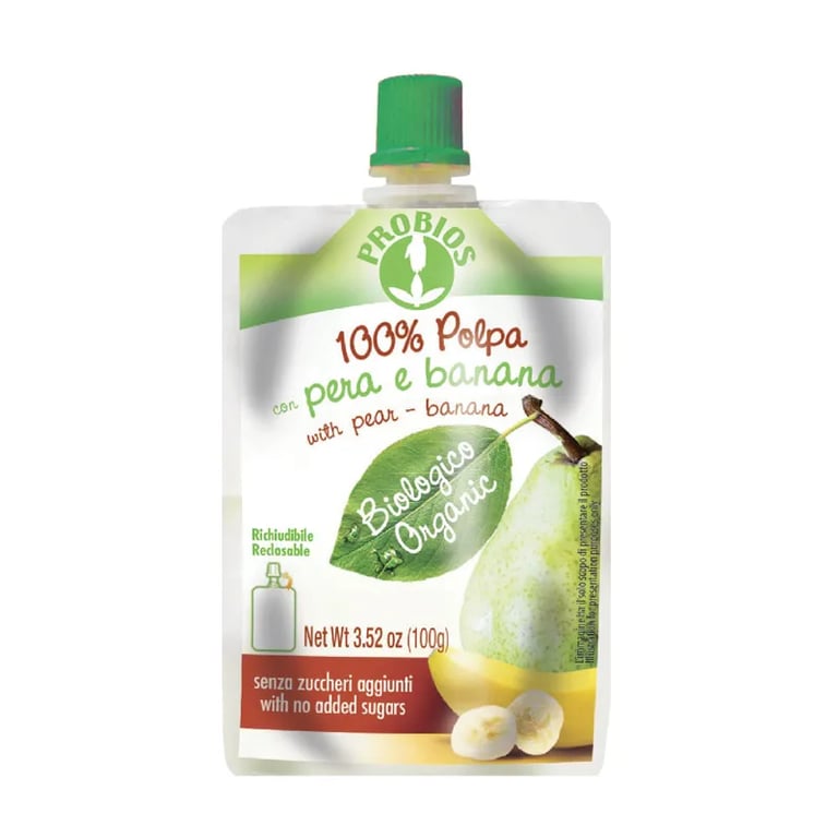100% Pulpa Pera Y Banana Bio