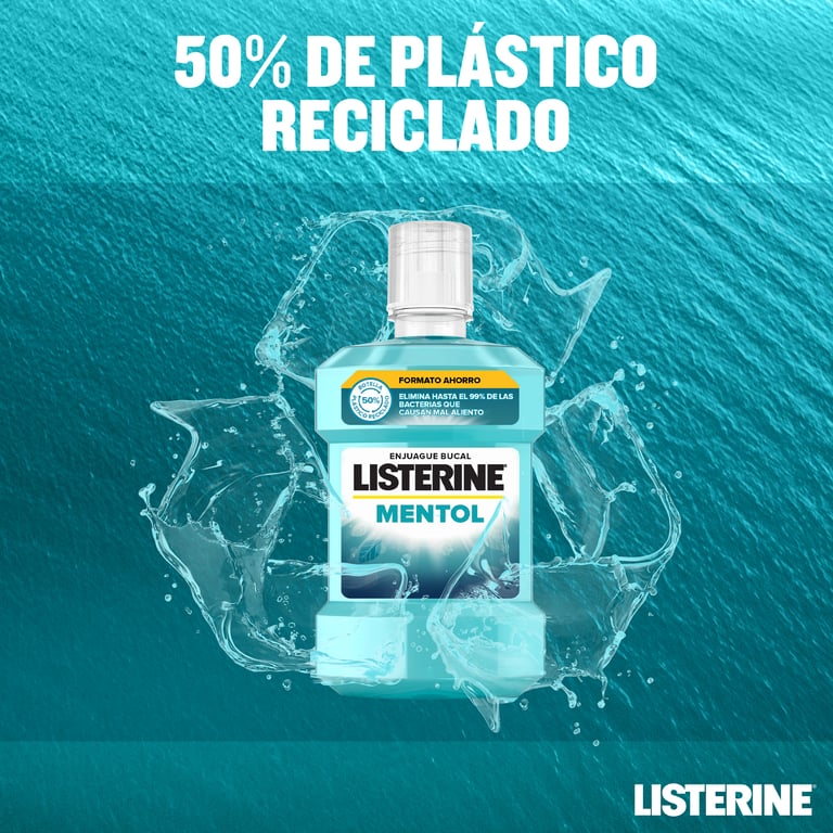 Collutorio Mentolo Pacco Doppio 2 Unità 1000 ml di Listerine