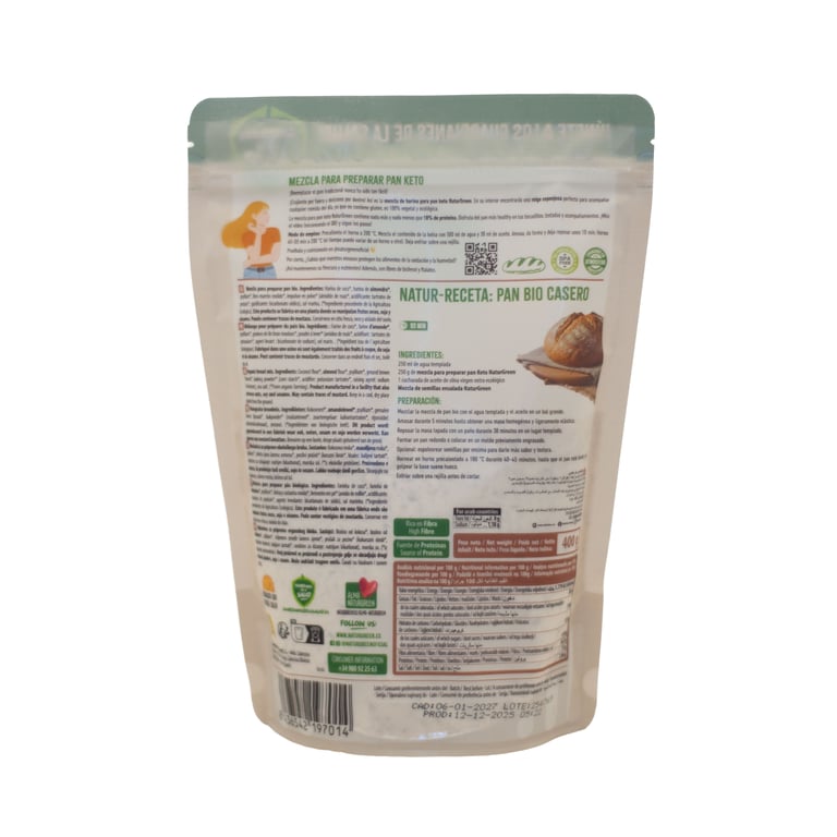 Mistura De Farinha Pão Keto Eco 400g da NaturGreen