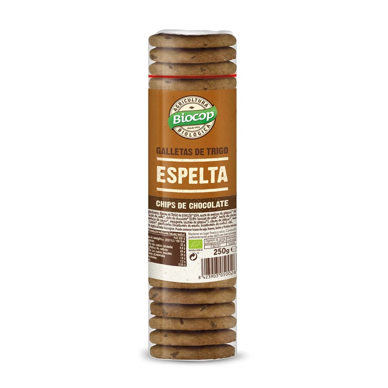 GALLETAS DE ESPELTA CON CHIPS DE CHOCOLATE