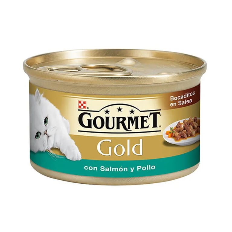 Gold Bocaditos En Salsa Salmón y Pollo 85g