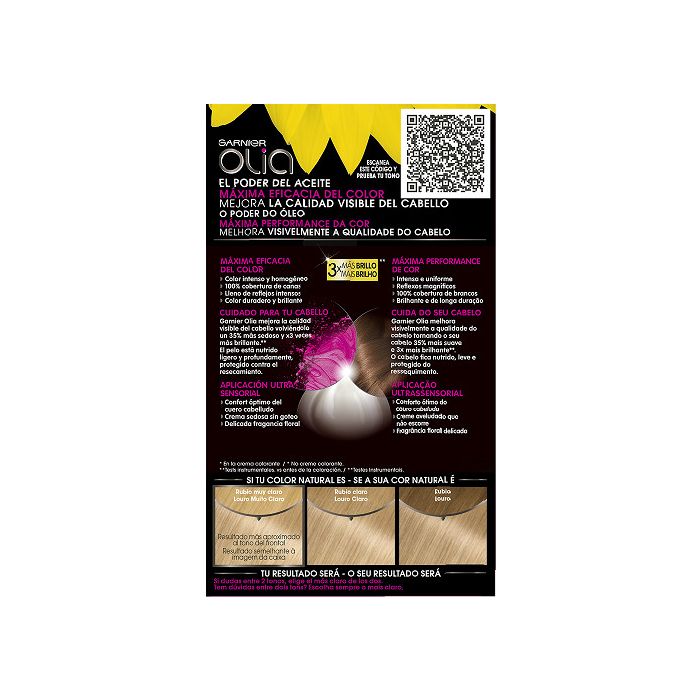 Olia Coloration Permanente #9,3 Blond Très Clair Doré 4 pcs de Imedia