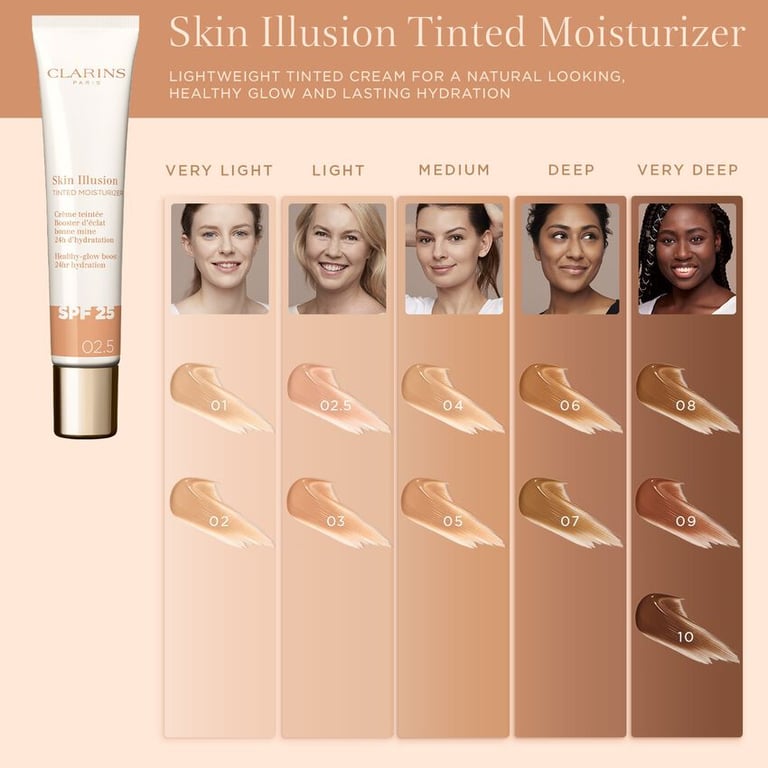 Skin Illusion Tinted Moisturizer SPF25 #05 40 ml di Clarins