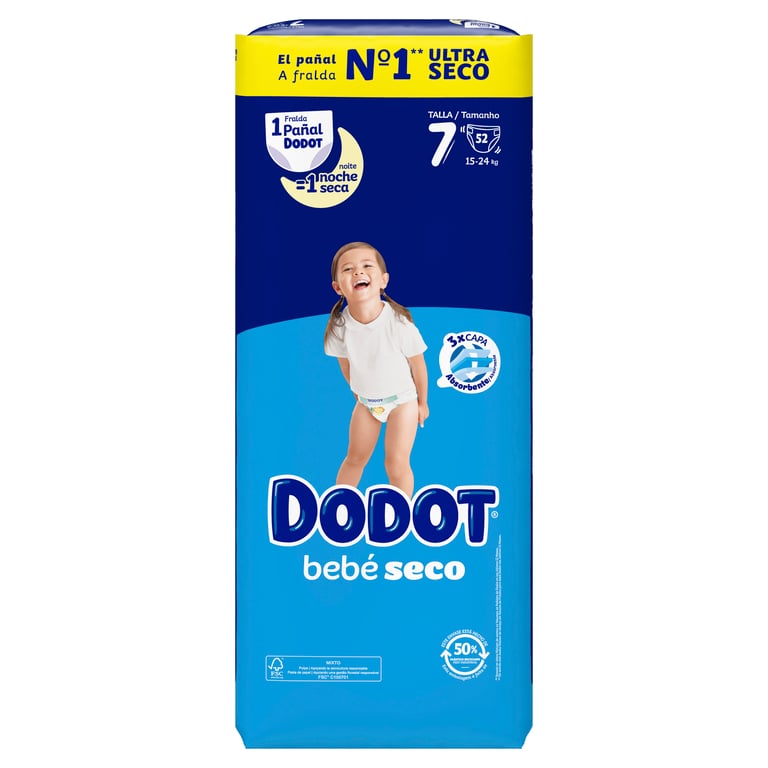 Dodot Bebé Seco T-7 52 Unds da Dodot