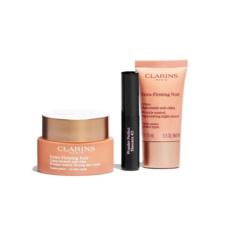 Extra-Firming Jour 50 ml + Nuit 15 ml + Mini Maske + Kulturbeutel Pack von Clarins