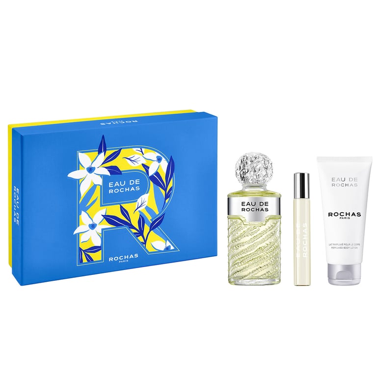 Eau De Rochas EDT 100 ml + EDT Mini 10 ml + Body Lotion 100 ml Lot de Rochas