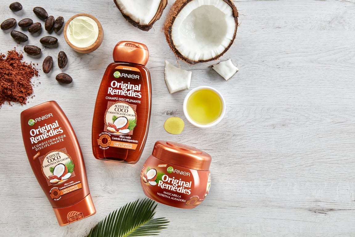 Original Remedies Kokosnussöl & Kakaobutter Shampoo 300 ml von Garnier