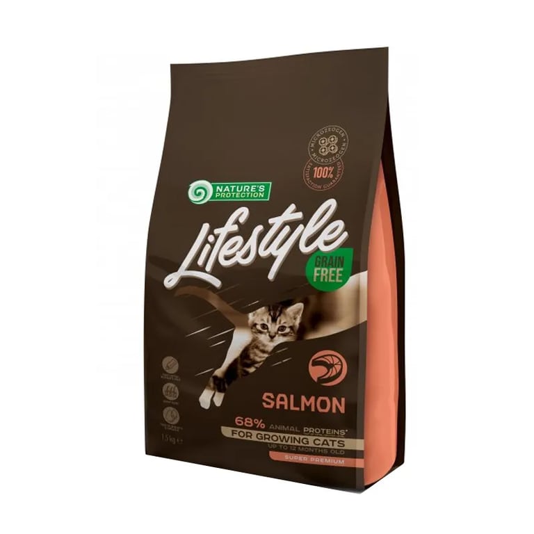 Lifestyle Grain Free Cats Kitten Saumon