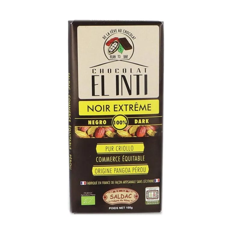 Chocolade 100% cacao zonder suiker