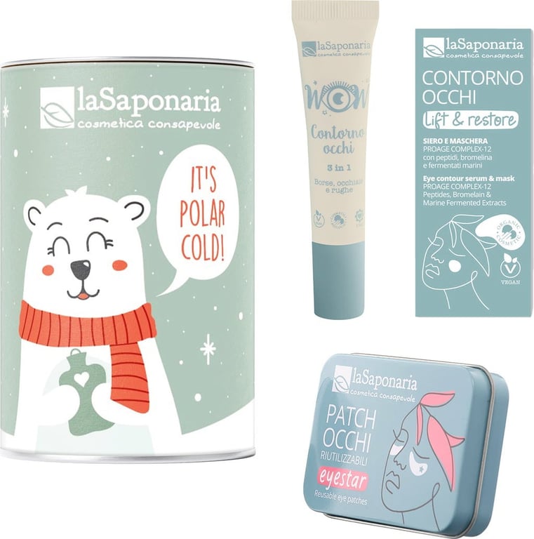 Cofre del Tesoro Hucha Oso Polar Set de Cuidado Ojos
