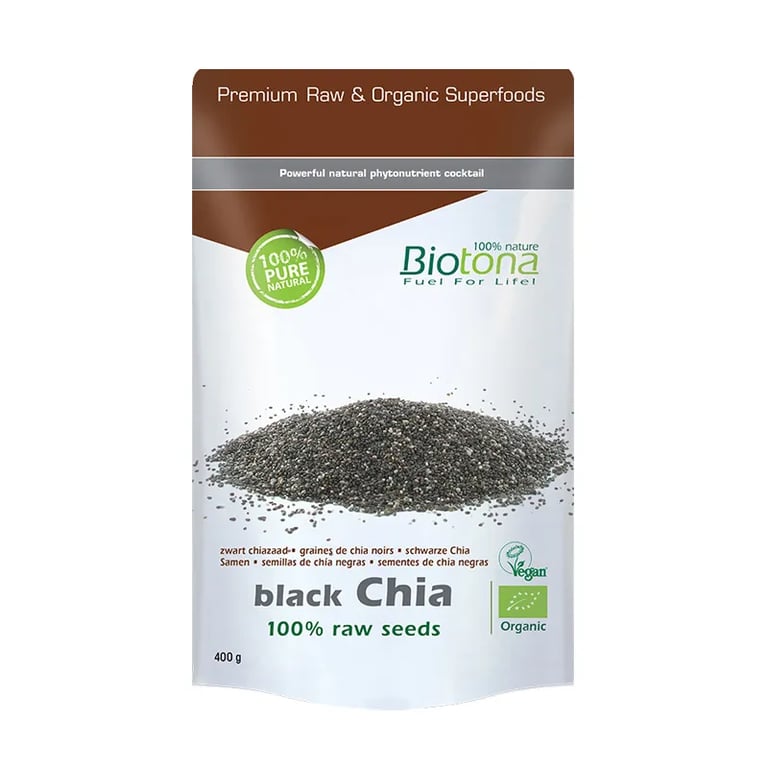 Semilla De Chia Negra Cruda Bio