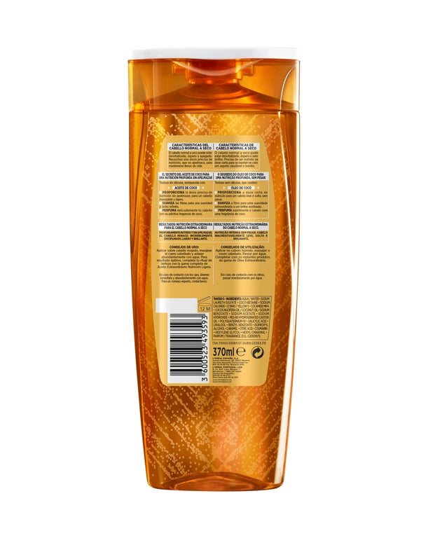 Elvive Aceite Extraordinario Coco Champú Nutritivo 370 ml de L'Oreal Paris