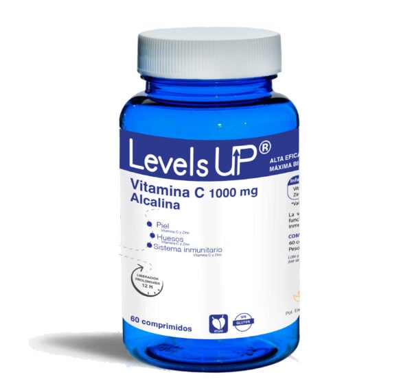Levels Up Vitamina C Alcalina 1000 mg 60 Tabletas