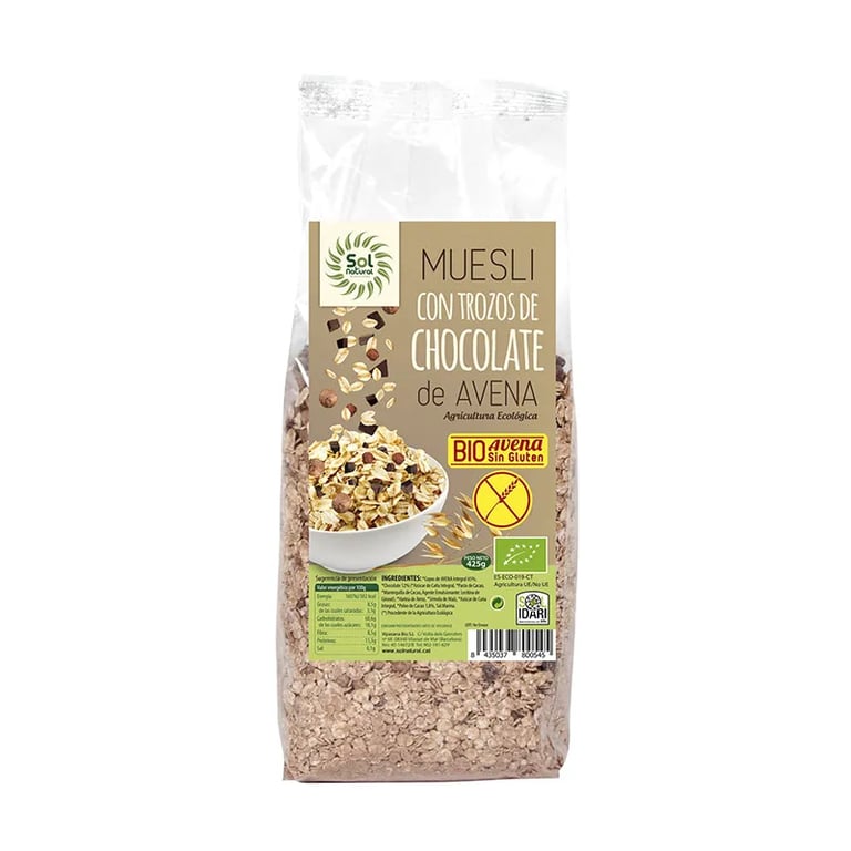 MUESLI DE AVENA CHOCOLATE SIN GLUTEN BIO