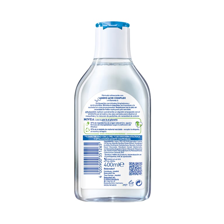 Eau Micellaire Peau Normale 400 ml de Nivea