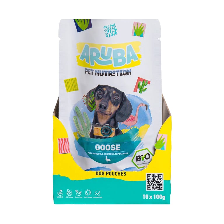 Aruba Chien Oie Bio Avec Brocoli Baies Et Topinambour