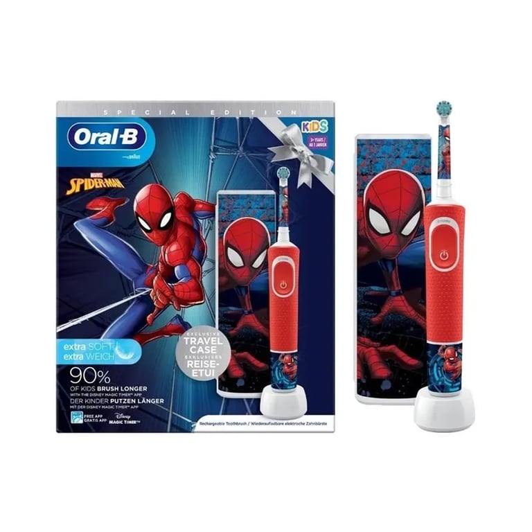 Oral-B Brosse Électrique Kids Spiderman + Étui de Voyage