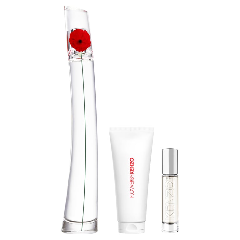 Flower By Kenzo EDP 100 ml + Mini 10 ml + Leche Corporal 75 ml Lote de Kenzo