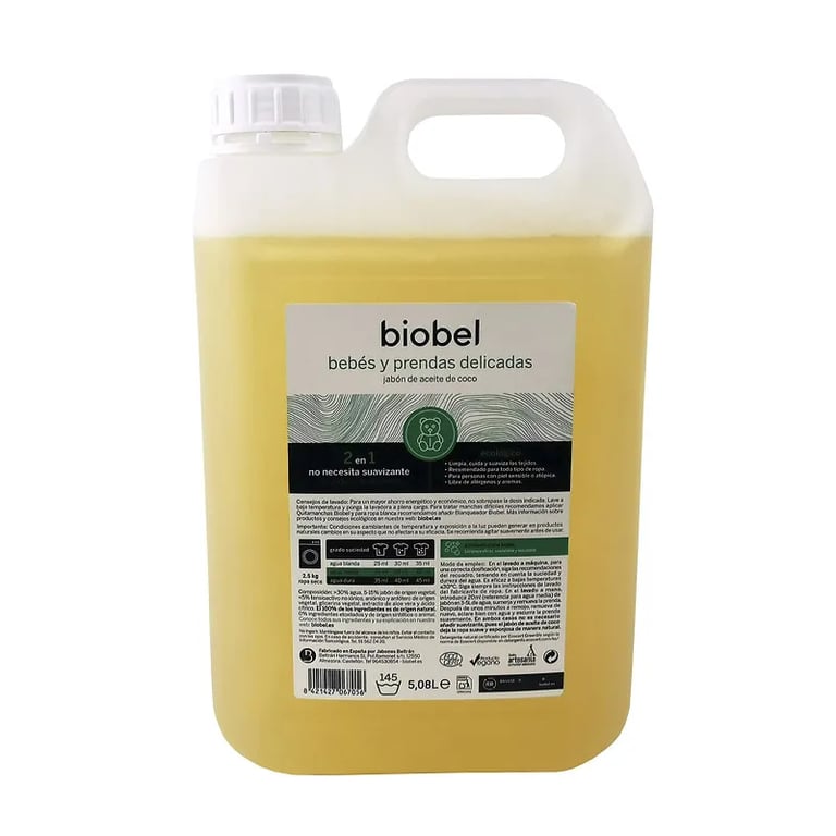 Jabón Aceite De Coco Bebés Y Prendas Delicadas Bio